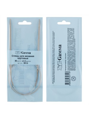 Спицы GAMMA круговые  сталь d 4.0 мм 80 см 1 шт с металлической леской