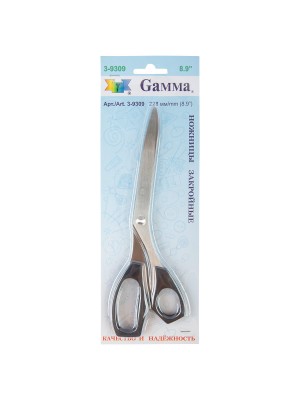 Ножницы "Gamma" 3-9309 закройные в блистере 228 мм . Ножницы "Gamma" 3-9309 закройные в блистере 228 мм .
