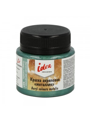 Краска акриловая "VISTA-ARTISTA" idea для декора металлик  50 мл 927 Зеленая металлик (Green metallic)