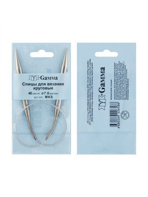 Спицы GAMMA круговые сталь d 7.0 мм 40 см 1 шт с металлической леской Спицы GAMMA круговые сталь d 7.0 мм 40 см 1 шт с металлической леской