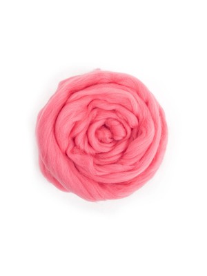 "Шерсть для валяния" 100% полутонкая шерсть 50 г №0160 розовый