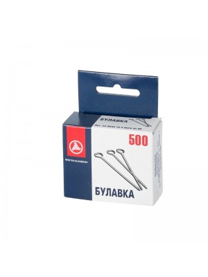 Иглы для закалывания  сталь 500 шт 30 мм в картонной упаковке никель