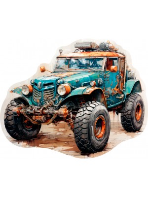 Пазл фигурный деревянный "Стимпанк-мобиль" 159 элемент. .