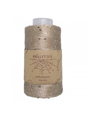 PAILLETTES 100 ГР WOOL SEA 466 - ТЕМНО-БЕЖЕВЫЙ