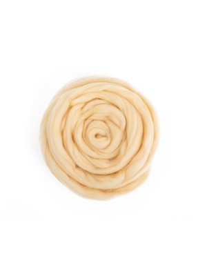 "Шерсть для валяния" 100% полутонкая шерсть 50 г №1082 шампанское