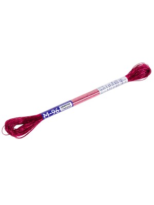 Нитки для вышивания "Gamma" мулине металлик 100% полиэстер 11 м малиновый Нитки для вышивания "Gamma" мулине металлик 100% полиэстер 11 м малиновый