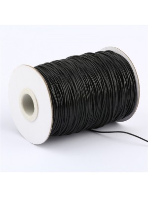 Вощеный шнур,полированный,2 мм,черный,цена за 1 метр
