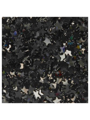 Декоративные блестки(глиттер)"звезды" 3 мм 5 г чёрный/black Декоративные блестки(глиттер)"звезды" 3 мм 5 г чёрный/black