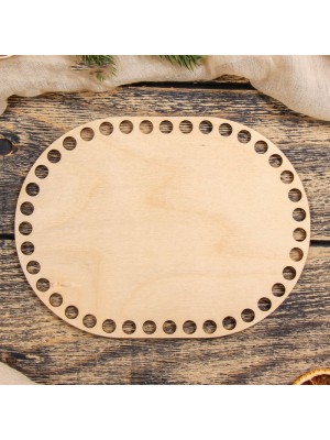 Деревянное донышко для корзин-Скуглённый прямоугольник,10*15см