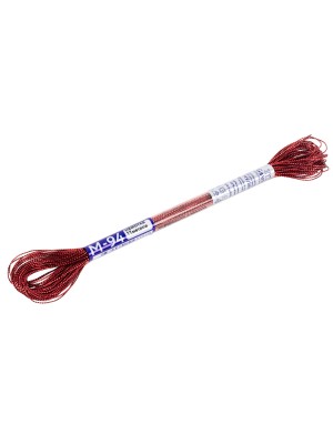 Нитки для вышивания "Gamma" мулине металлик 100% полиэстер 11 м  красный