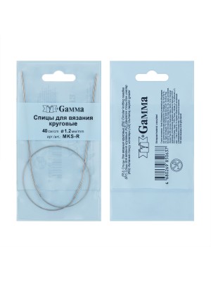 Спицы GAMMA круговые сталь d 1.2 мм 40 см 1 шт с металлической леской Спицы GAMMA круговые сталь d 1.2 мм 40 см 1 шт с металлической леской