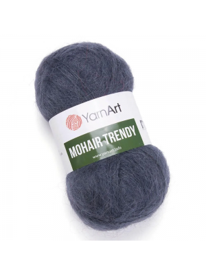 Пряжа Ярнарт Мохер Тренди (Yarnart Mohair Trendy) цвет 118 темно-серый