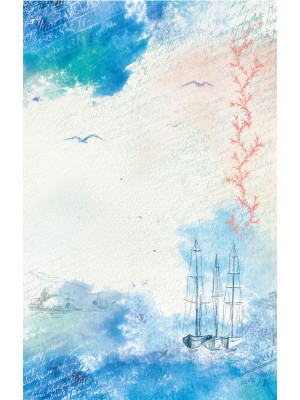  Рисовая бумага для декупажа"Love2art" 32 x 22 см " Море-море"