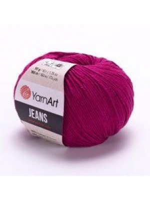  Пряжа  YarnArt "Jeans Джинс"цв. 91, цикламен