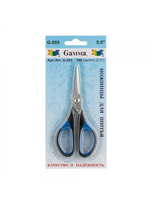 Ножницы "Gamma" G-203 для шитья в блистере 140 мм .