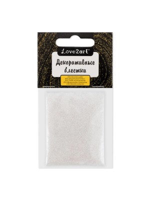Декоративные блестки(глиттер) 0.2 мм 5 г белый с розовым отливом/white with pink tint Декоративные блестки(глиттер) 0.2 мм 5 г белый с розовым отливом/white with pink tint