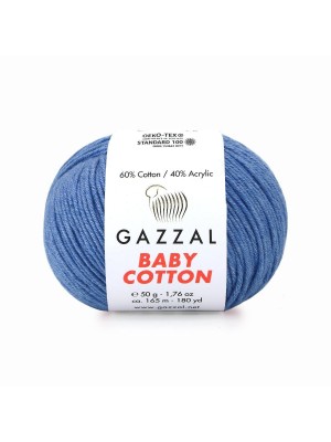 Gazzal Baby Cotton, 50 гр- 165 м, цв- ,джинс №3431