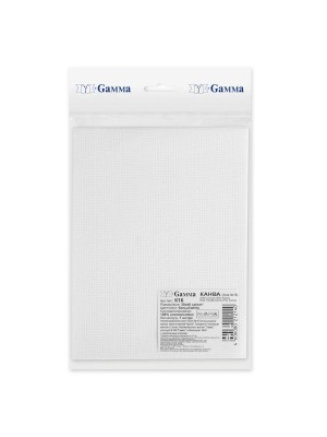 Канва K16 "Gamma" Aida №16  100% хлопок 30 х 40 см ± 2 см  цвет белый