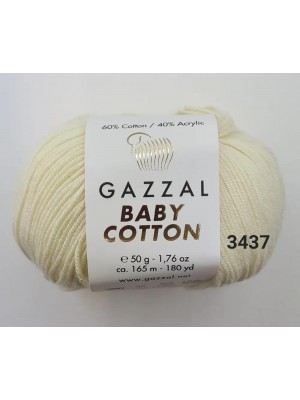 Gazzal Baby Cotton, 50 гр- 165 м, цв- ,кремовый №3437