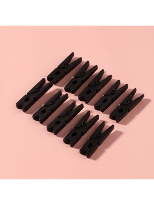 Прищепка декоративная - маленькая,цв черно-коричневый 10шт