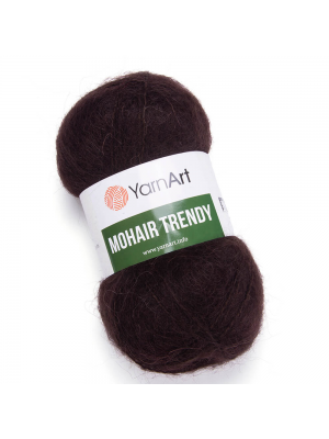 Пряжа Ярнарт Мохер Тренди (Yarnart Mohair Trendy) цвет 123 коричневый