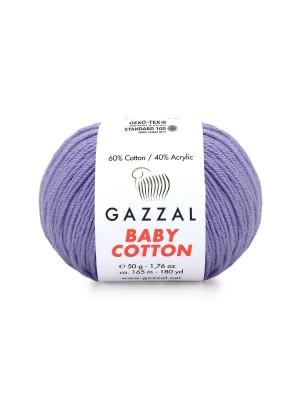 Gazzal Baby Cotton, 50 гр- 165 м, цв- ,сирень №3420