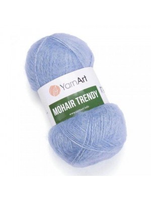 Пряжа Ярнарт Мохер Тренди (Yarnart Mohair Trendy) цвет 107 - ГОЛУБОЙ