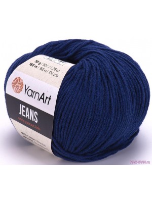  Пряжа  YarnArt "Jeans Джинс"цв. 54, темно-синий