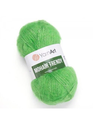 Пряжа Ярнарт Мохер Тренди (Yarnart Mohair Trendy) цвет 137 зеленый 