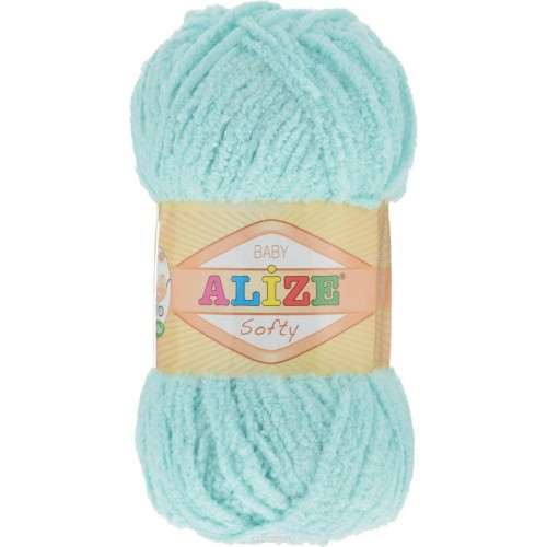 Пряжа Alize Softy ,50 гр цв №669 светлая бирюза