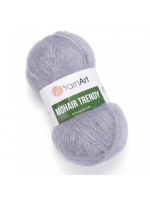 Пряжа Ярнарт Мохер Тренди (Yarnart Mohair Trendy) цвет 113 - СВЕТЛО-СЕРЫЙ