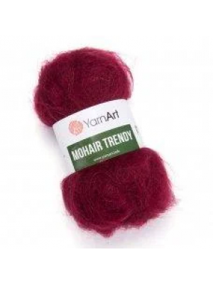 Пряжа Ярнарт Мохер Тренди (Yarnart Mohair Trendy) цвет 109 бордо 