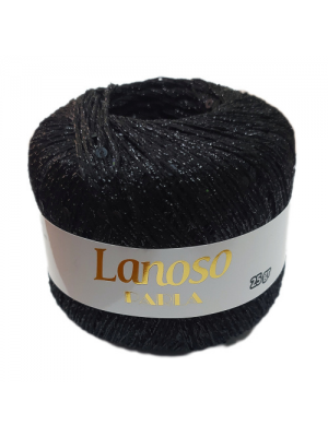 Пряжа Lanoso Parla цвет-6051, черный(черные пайетки)