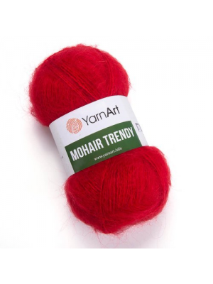 Пряжа Ярнарт Мохер Тренди (Yarnart Mohair Trendy) цвет 105 красный