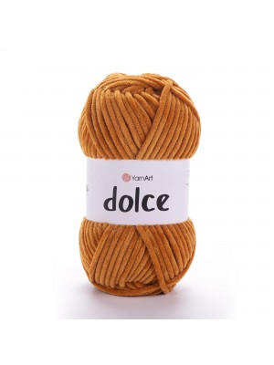 Плюшевая пряжа Dolce YarnArt ,№854,цв-охра
