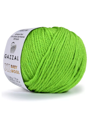 ПРЯЖА GAZZAL BABY WOOL XL ЦВЕТ  821 салатовый