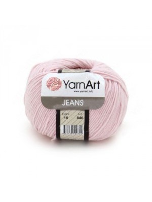  Пряжа  YarnArt "Jeans Джинс"цв. 18, светло-розовый
