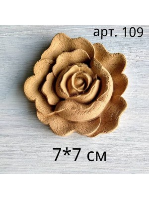 Декор из древесной пульпы-Цветок,№109, 7*7см