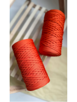 Полиэфирный шнур-Хомячок 5мм, цвет  тыквенный