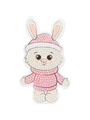 Кристальная (алмазная) мозаика "ФРЕЯ" магнит "Нарядная зайка" 6.5 х 11 см Кристальная (алмазная) мозаика "ФРЕЯ" магнит "Нарядная зайка" 6.5 х 11 см