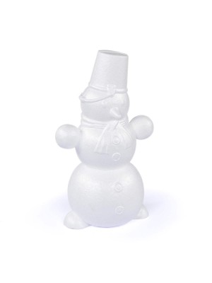 Заготовки для декора из пенопласта 16 х 12.5 х 28 см Снеговик Заготовки для декора из пенопласта 16 х 12.5 х 28 см Снеговик