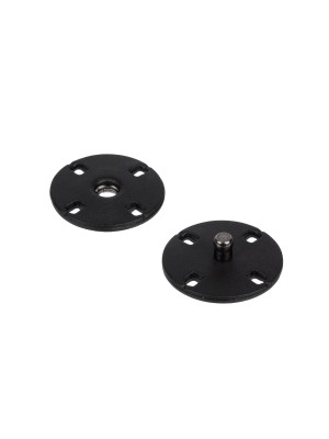  Кнопка пришивная "Gamma" KLE-20 пластик металл d 20 мм 5 шт №02 черный