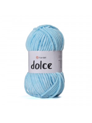 Плюшевая пряжа Dolce YarnArt ,№859,цв-детский ярко-голубой