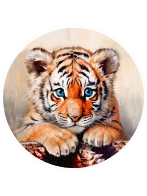  Пазл фигурный деревянный "Застенчивый тигренок" 153 элемент.