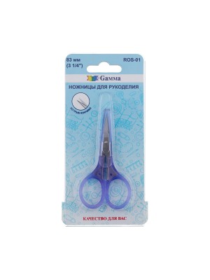 Ножницы "Gamma" ROS-01 для рукоделия в блистере 83 мм фиолетовые Ножницы "Gamma" ROS-01 для рукоделия в блистере 83 мм фиолетовые