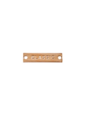 Нашивка металлическая "классик" ("classic") металл 1 шт  под золото