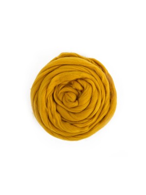 "Шерсть для валяния" 100% полутонкая шерсть 50 г №1260 горчица