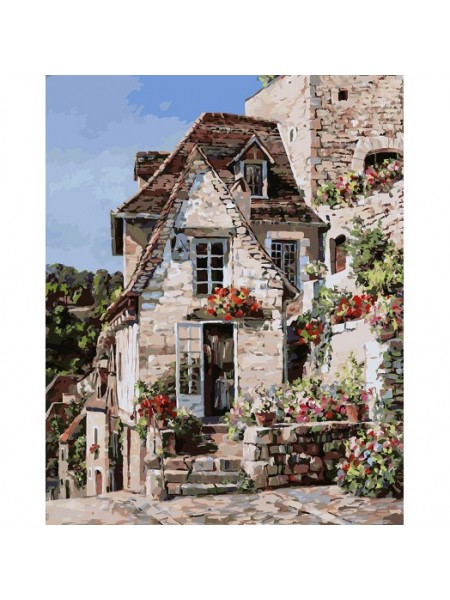 Рисование по номерам (живопись на холсте), Франция.Ракамадур, 40*50 см.40 цв.