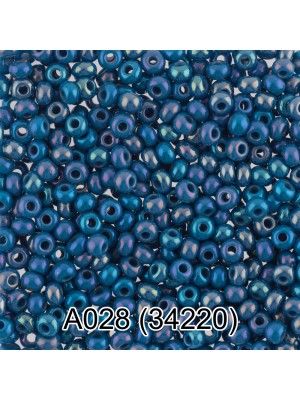 Чешский бисер А028-34220- 10/0 ,5 гр,цв-голубой/меланж