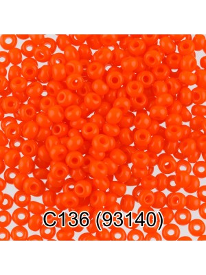 Чешский бисер С136-93140- 10/0 ,5 гр,цв-яр.оранжевый